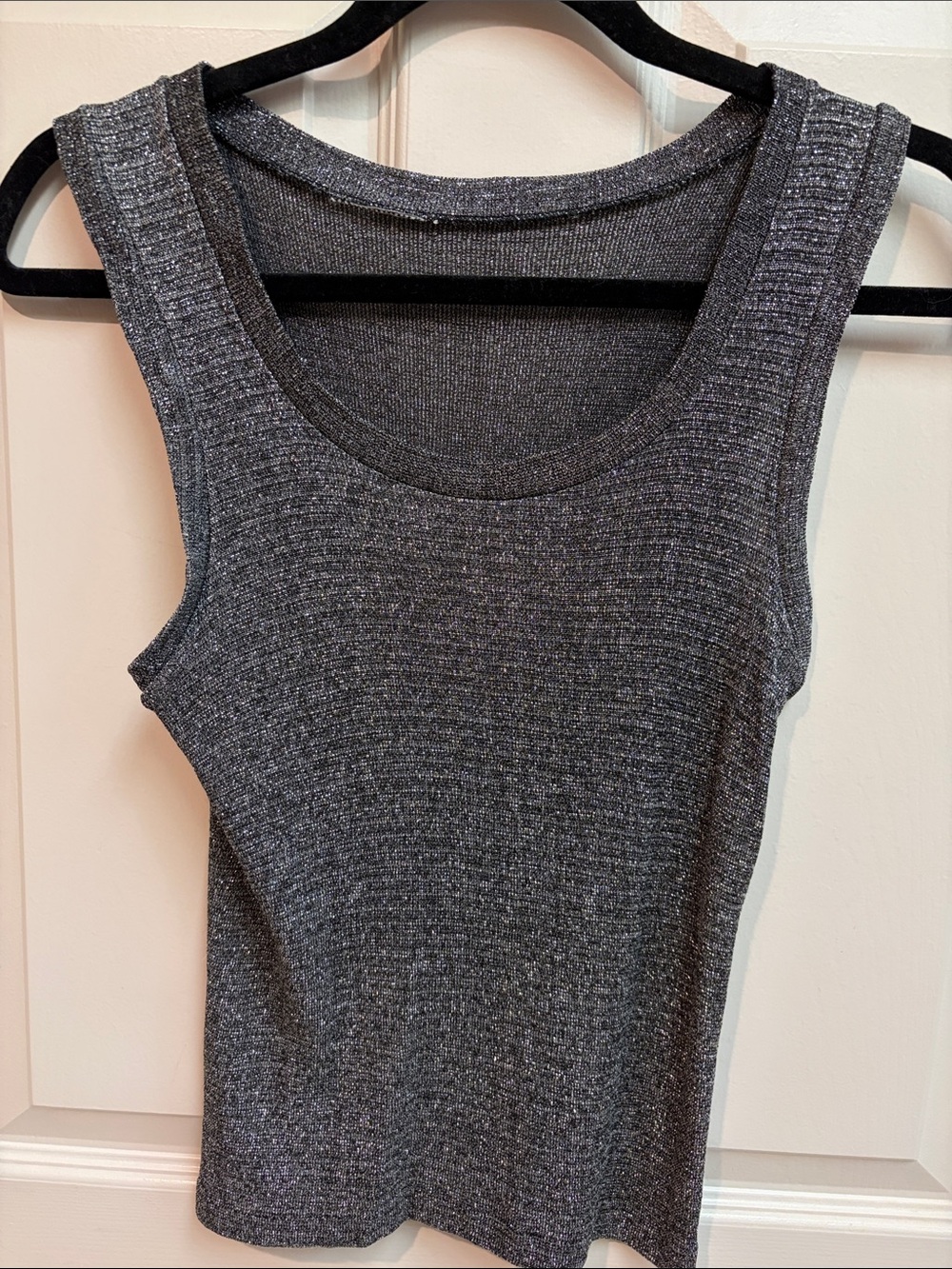 Scoop Neck Silver/Black/Charcoal Gray Tank Top